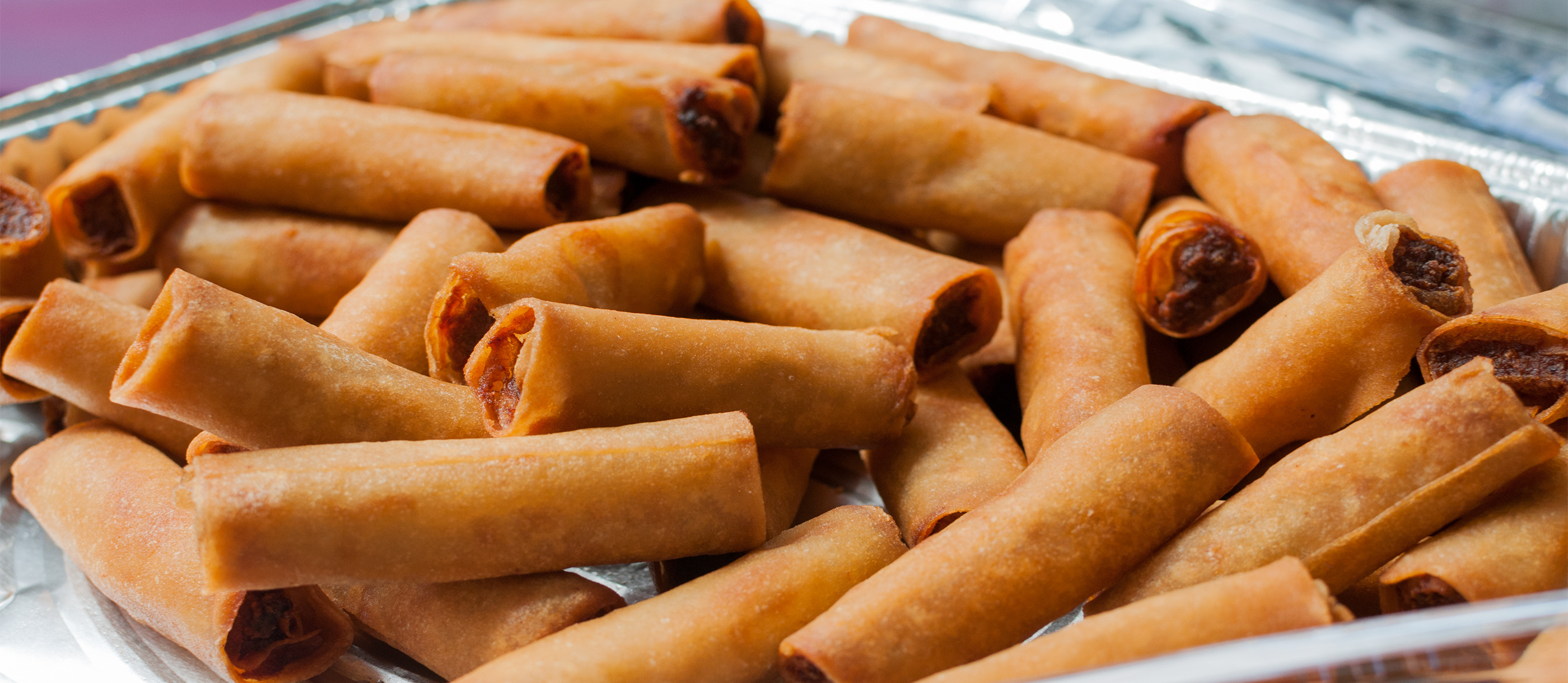 Several Lumpia in a Pile