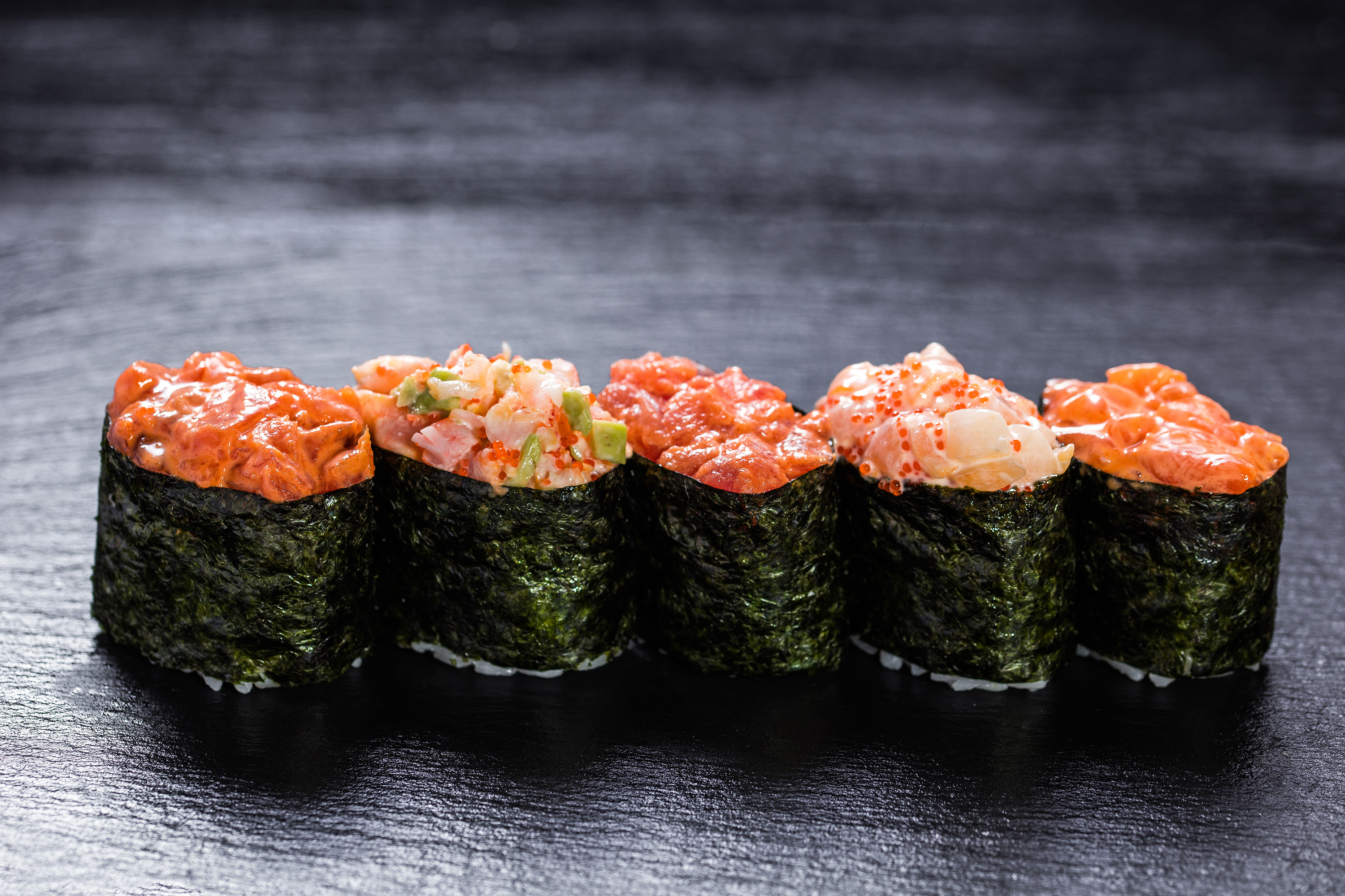 Gunkan Maki Sushi Recipe (5 Types of Colorful Battleship Sushi) - Cooking  with Dog
