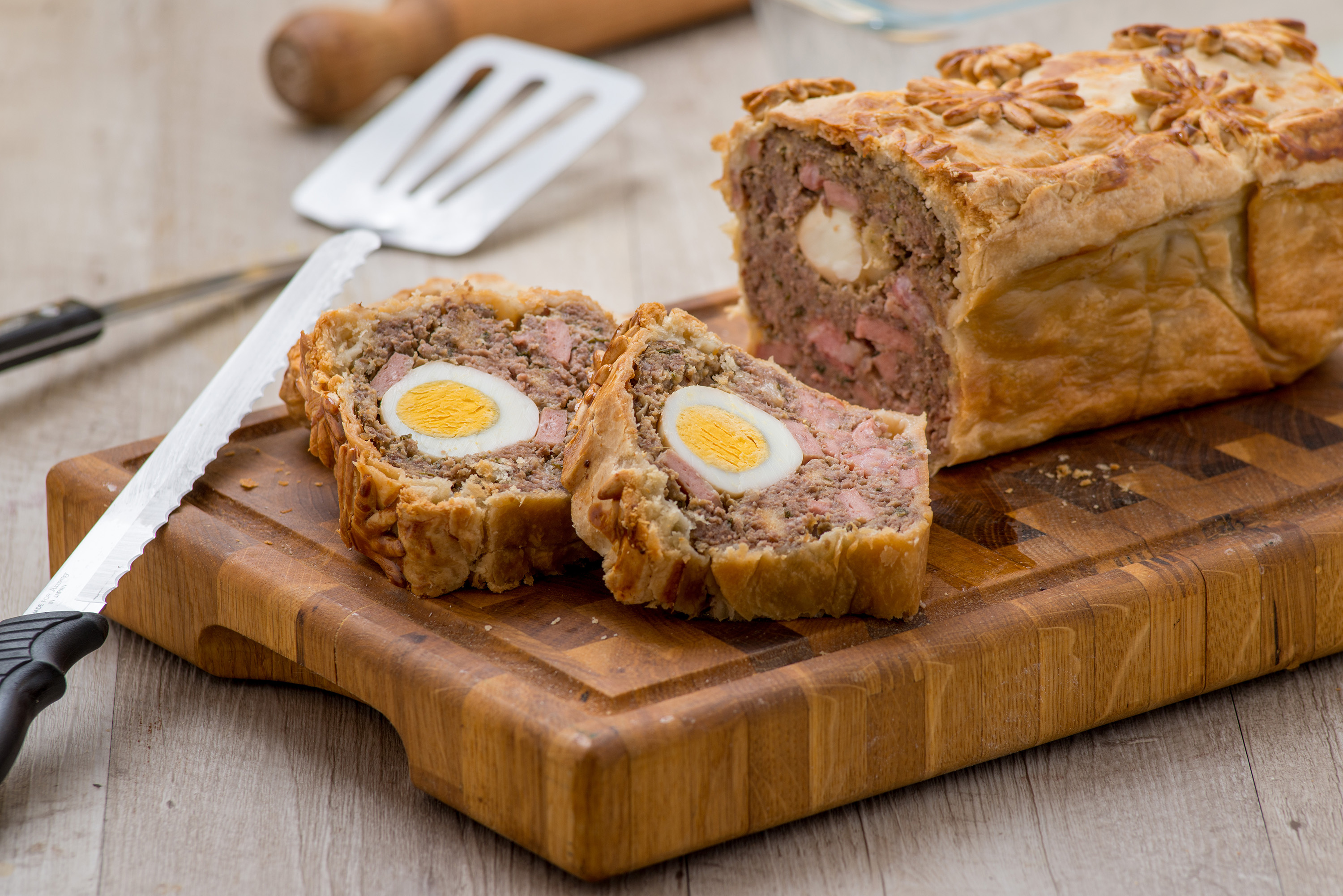 French traditional Easter Meat & Egg pate berrichon recipe