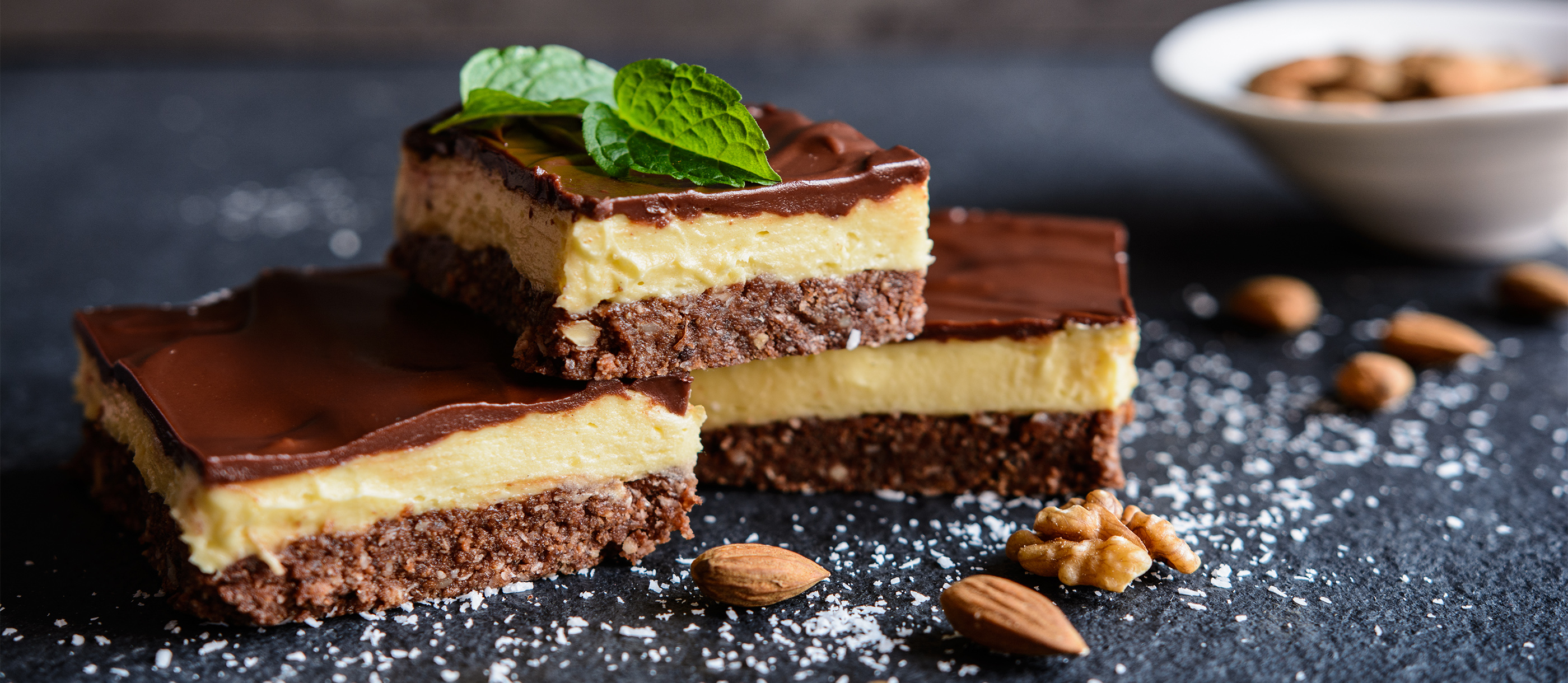 Nanaimo Bars Traditional Chocolate Dessert From Nanaimo Canada